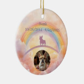 French Bulldog Rainbow Bridge Memorial Ornament (Rechts)
