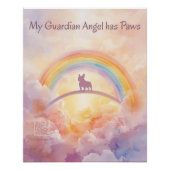 French Bulldog Rainbow Bridge Memorial Sign Perfect Poster (Voorkant)