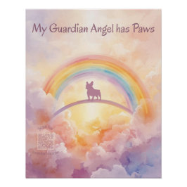French Bulldog Rainbow Bridge Memorial Sign Perfect Poster