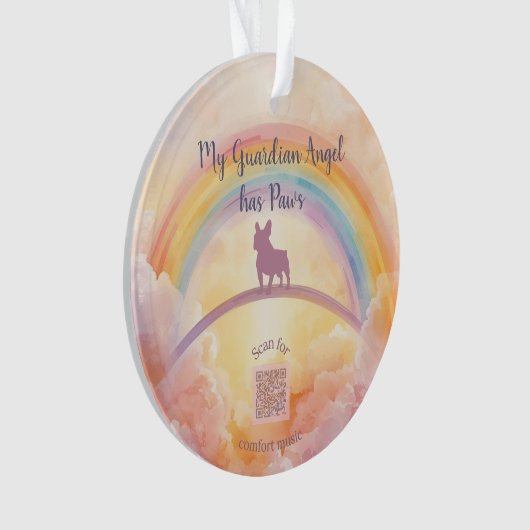 French Bulldog Rainbow Bridge Ornament (voorkant)