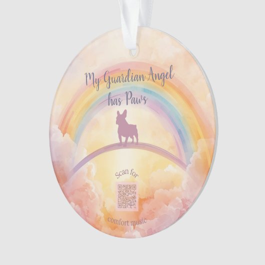 French Bulldog Rainbow Bridge Ornament (voorkant)