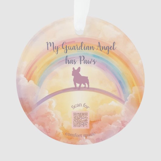 French Bulldog Rainbow Bridge Ornament (voorkant)