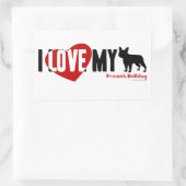 French Bulldog Rechthoekige Sticker (Tas)
