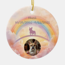 French Bulldog Regenboogbrug-herdenkingssieraad