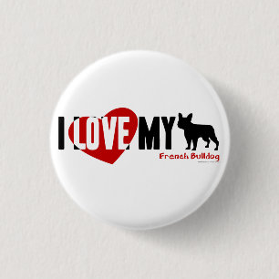 French Bulldog Ronde Button 3,2 Cm