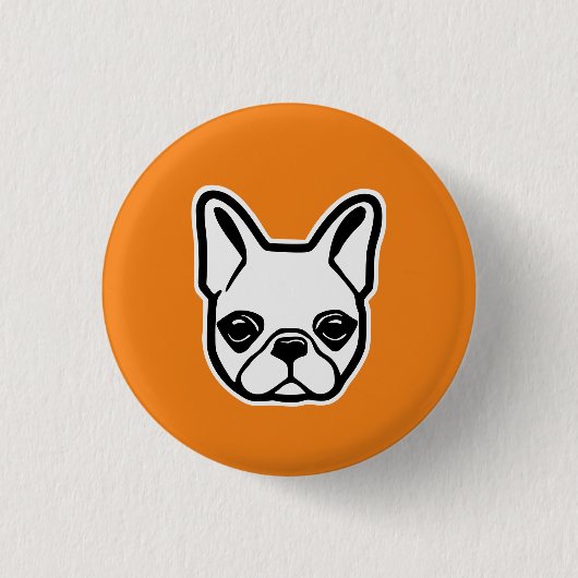 French Bulldog Ronde Button 3,2 Cm (Voorkant)