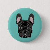 French Bulldog Ronde Button 5,7 Cm (Voorkant)