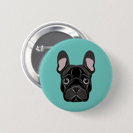 French Bulldog Ronde Button 5,7 Cm (Voorkant /achterkant)