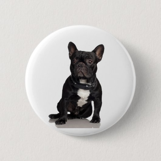 French Bulldog Ronde Button 5,7 Cm (Voorkant)