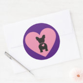 French Bulldog Ronde Sticker (Envelop)