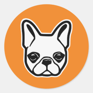 French Bulldog Ronde Sticker