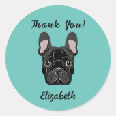 French Bulldog Ronde Sticker (Voorkant)