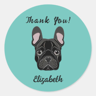 French Bulldog Ronde Sticker