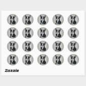 French Bulldog Ronde Sticker (Vel)