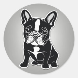 French Bulldog Ronde Sticker
