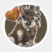 French Bulldog Ronde Sticker (Voorkant)