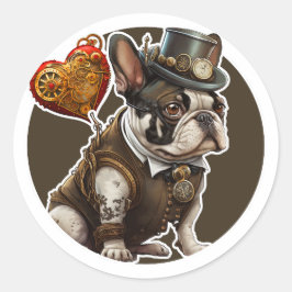 French Bulldog Ronde Sticker