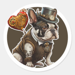French Bulldog Ronde Sticker