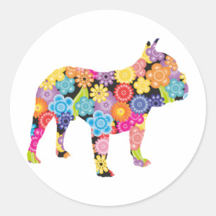 French Bulldog Ronde Sticker