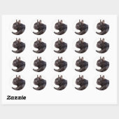 French Bulldog Ronde Sticker (Vel)
