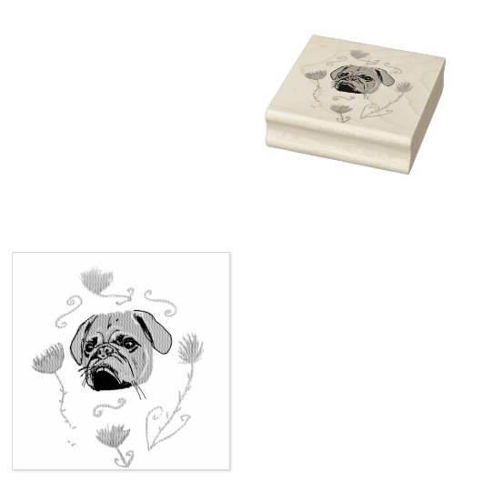 French Bulldog Rubberstempel (Gestempeld)
