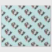 French bulldog Santa Claus Holiday Cadeaupapier (Vlak)