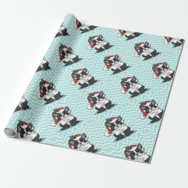 French bulldog Santa Claus Holiday Cadeaupapier