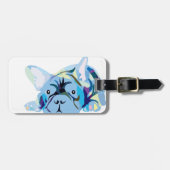 French Bulldog Silhouette Bagagelabel (Voorkant horizontaal)