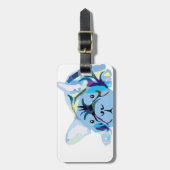 French Bulldog Silhouette Bagagelabel (Voorkant verticaal)