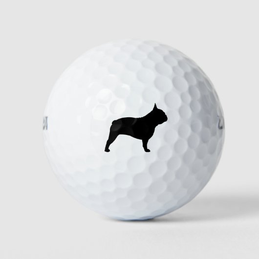 French Bulldog Silhouette Golfballen (Voorkant)