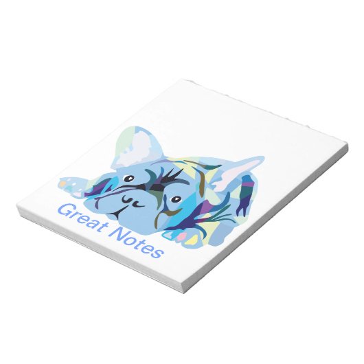 French Bulldog Silhouette Notitieblok (Linkerzijde)