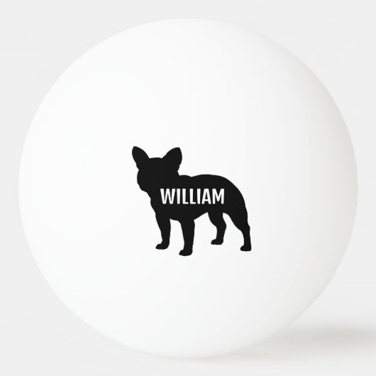 French Bulldog Silhouette Pingpongbal (Achterkant)