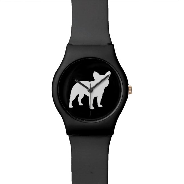 French Bulldog Silhouette Polshorloge (Close Up)