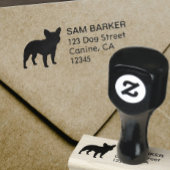 French Bulldog Silhouette retouradres Rubberstempel
