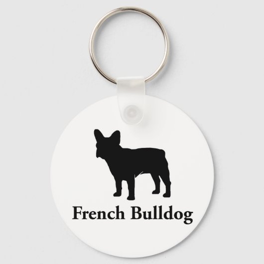 French Bulldog Silhouette Sleutelhanger (Voorkant)