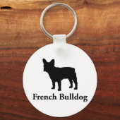 French Bulldog Silhouette Sleutelhanger (Voorkant)