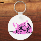 French Bulldog Silhouette Sleutelhanger (Voorkant)