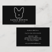 French Bulldog Silhouette Visitekaartje (Voorkant / Achterkant)