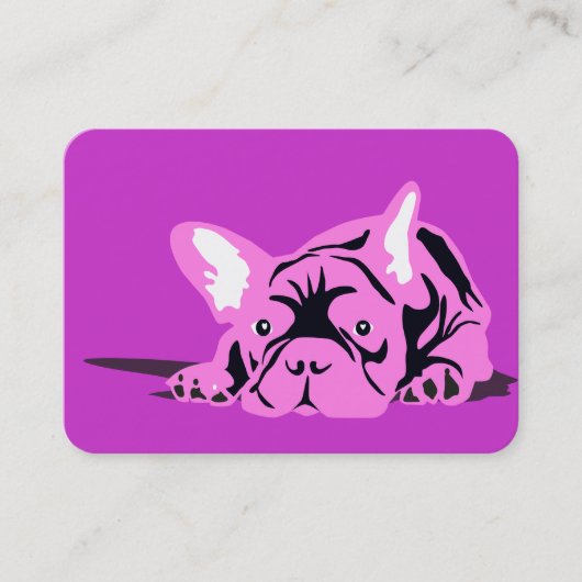 French Bulldog Silhouette Visitekaartje (Voorkant)