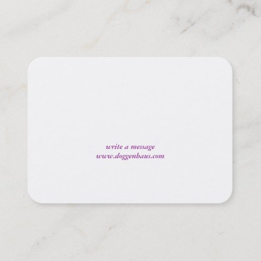 French Bulldog Silhouette Visitekaartje (Achterkant)