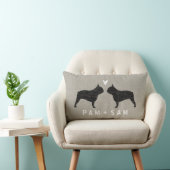 French Bulldog Silhouettes Love - Personalize Kussen (Stoel)