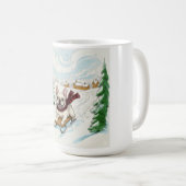 French Bulldog Sledding, Coffee Mug Koffiemok (Voorkant rechts)
