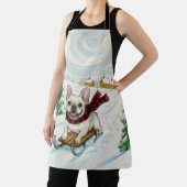 French Bulldog Sledding, Trivet Schort (Insitu)