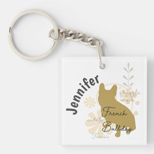 French Bulldog Sleutelhanger (voorkant)