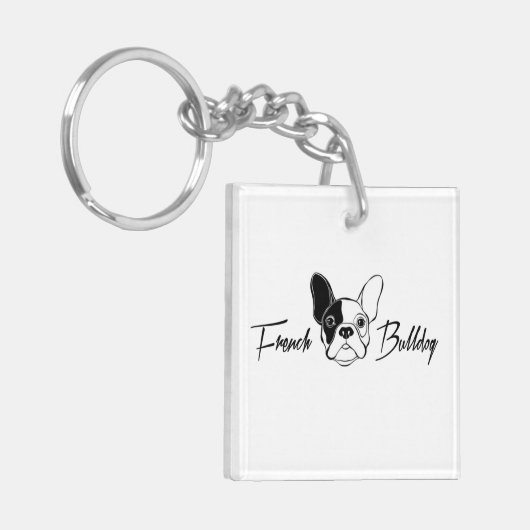 French Bulldog Sleutelhanger (Voorkant Links)