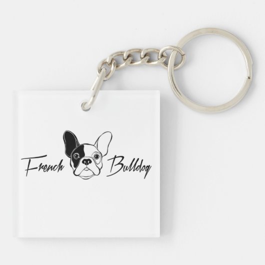 French Bulldog Sleutelhanger (Achterkant)