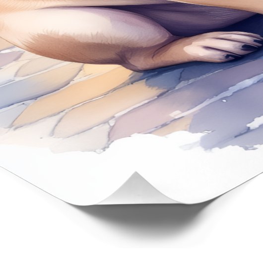 French Bulldog Snowy Town Fountain Santa Christmas Perfect Poster (Hoek)