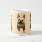 French Bulldog, Soft Peach Grote Koffiekop (Voorkant)