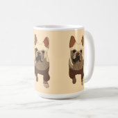 French Bulldog, Soft Peach Koffiemok (Voorkant rechts)