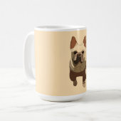 French Bulldog, Soft Peach Koffiemok (Voorkant links)
